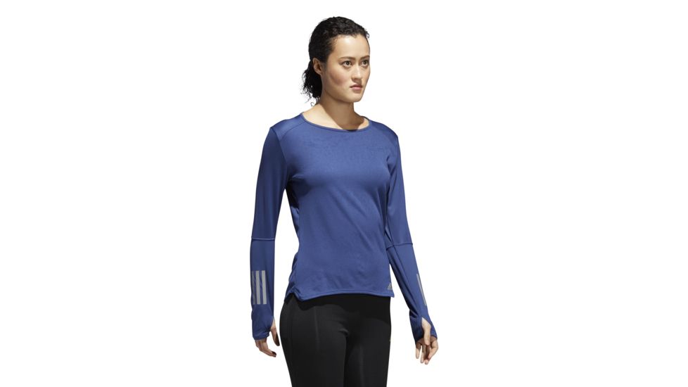 Adidas Terrex Response Women's Long Sleeve Tee Shirt, Noble Indigo, Large, CF2120-L