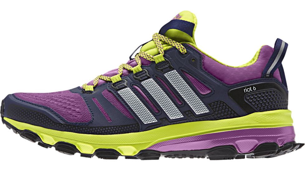 Adidas Terrex Supernova Riot 6 Trail Running Shoe - Womens -Pink/White/Yellow-Medium-6.5 US