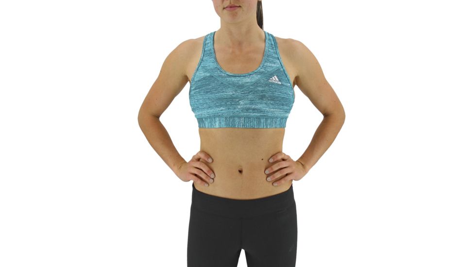 Adidas Terrex Techfit Bra - Women's-EQT Green/Print/Matte Silver Extra Large
