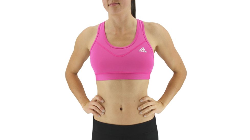 Techfit Bra - Womens-Shock Pink/Matte Silver-X-Small