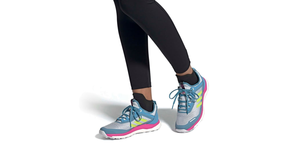Adidas Terrex Agravic Flow Shoes - Womens, Hazy Blue/Hi-Res Yellow/Crystal White, 10, FX6966-400-10