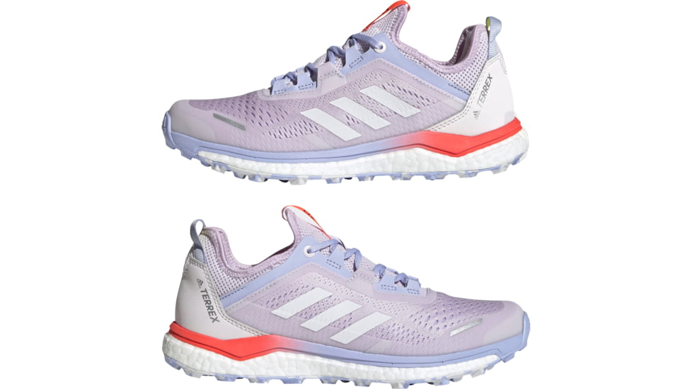 Adidas Terrex Agravic Flow Trailrunning Shoes - Womens, Purple Tint/Crystal White/Solar Red, 9, FZ2644-531-9