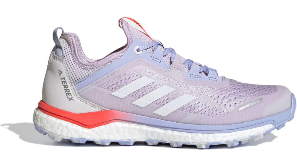 Adidas Terrex Agravic Flow Trailrunning Shoes - Womens, Purple Tint/Crystal White/Solar Red, 9, FZ2644-531-9