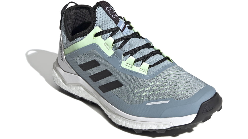 Adidas Terrex Agravic Flow - Womens, Ash Grey/Black/Glow Green, 8.5, G26099-8.5
