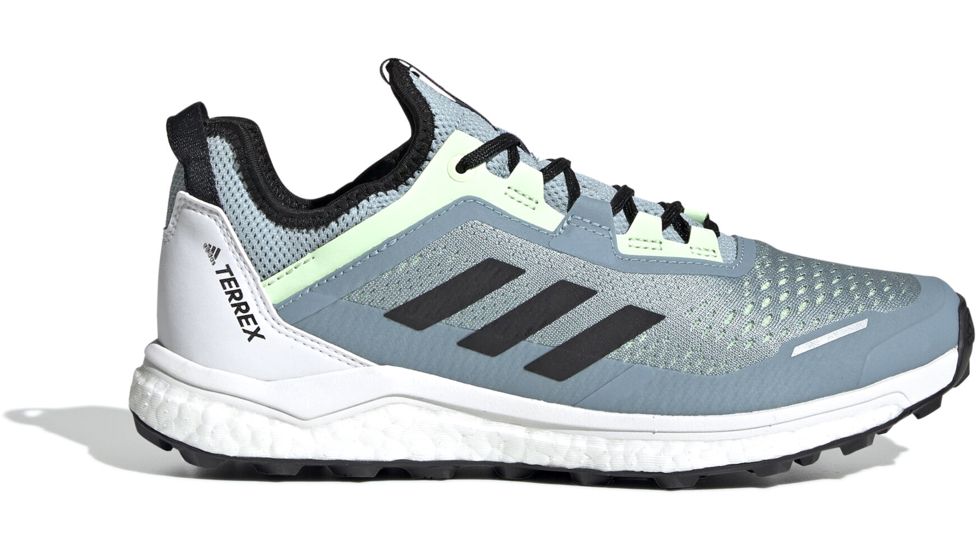 Adidas Terrex Agravic Flow - Womens, Ash Grey/Black/Glow Green, 8.5, G26099-8.5