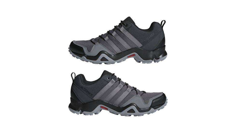 Adidas Terrex Ax2R Hiking Shoe- Men's, Carbon/Gray Four/Solar Slime, 9, CM7728-9
