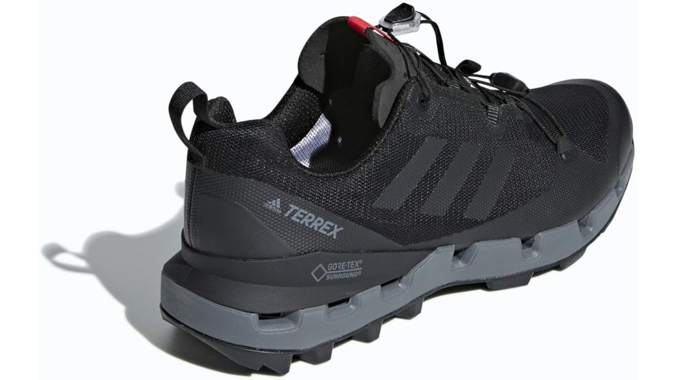 Adidas Terrex Men's Terrex Fast GTX-Surround Hiking Shoes, Black/Grey Five/Hi-Res Red, 12 US, AQ0365-12