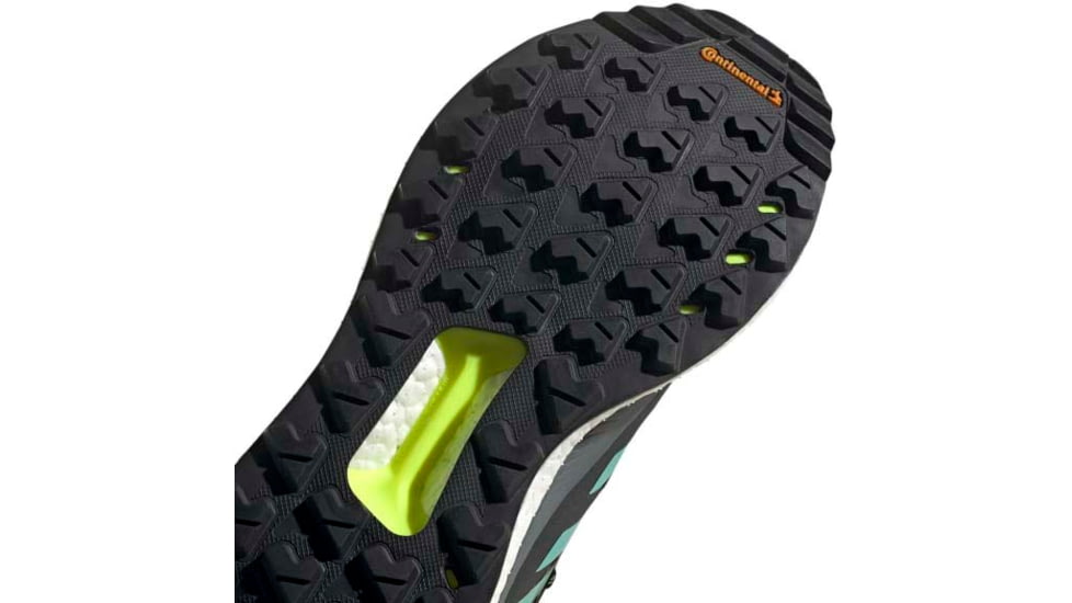 Adidas Terrex Free Hiker GTX Shoes - Womens, Core Black/Acid Mint/Hi-Res Yellow, 10, FX4667-001-10