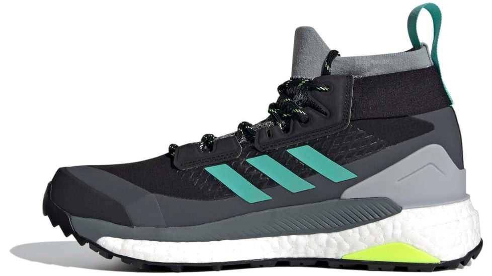 Adidas Terrex Free Hiker GTX Shoes - Womens, Core Black/Acid Mint/Hi-Res Yellow, 10, FX4667-001-10