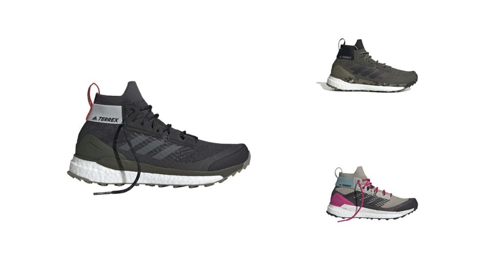 Adidas Outdoor Terrex Free Hiker - Mens, Black/Grey Six/Night Cargo, Raw Khaki/Black/St Desert Sand, Sesame/Raw White/Real Magenta
