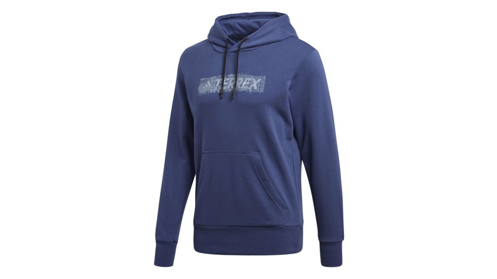 Adidas Terrex Logo Men's - Hoodie, Noble Indigo, 2XL, CV6169-2XL