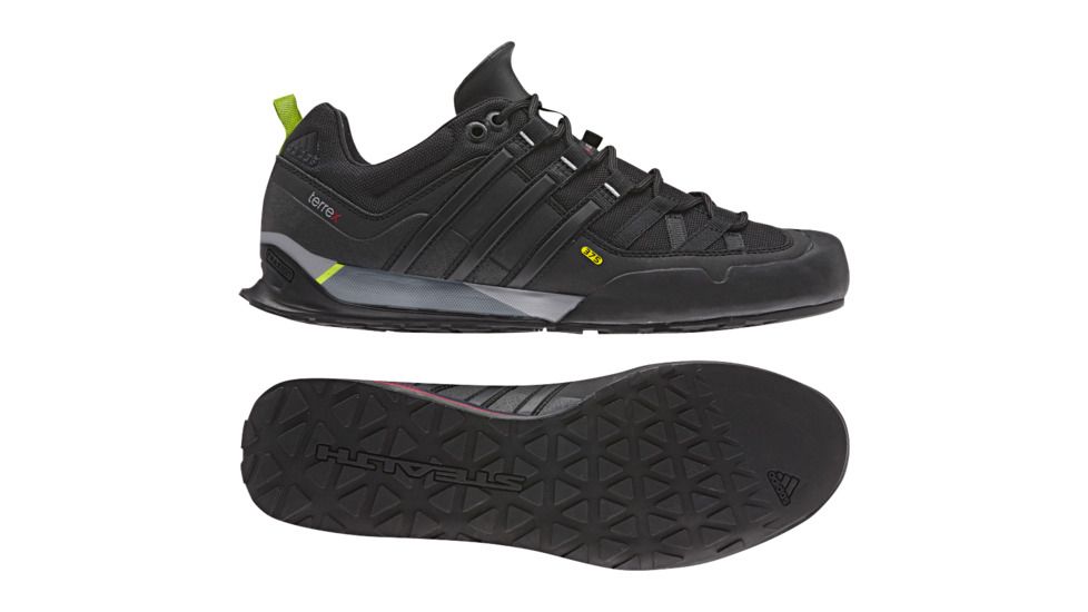 Adidas Terrex Solo Approach Shoe - Men's-Black/Solar Slime-Medium-8 US