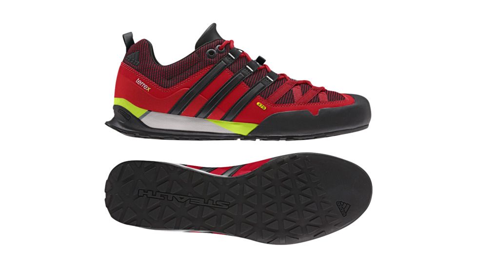 Adidas Terrex Solo Approach Shoe - Men's-Scarlet/Blk/Slime-Medium-8 US
