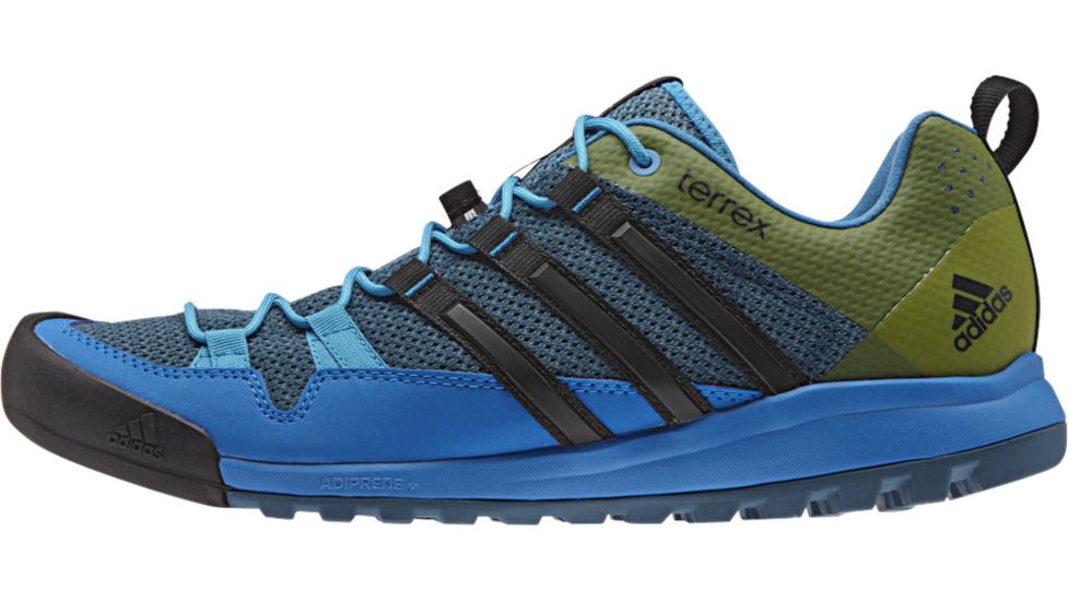 Adidas Terrex Solo Approach Shoe - Men's-Steel/Black/Blue-Medium-8.5