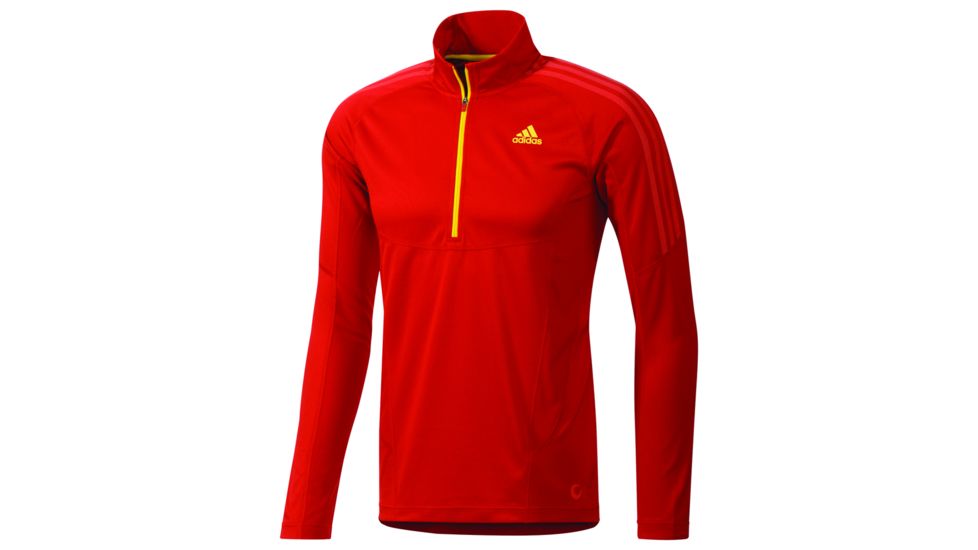 Adidas Terrex Swft Long Sleeve 1/2 Zip Tee - Men's-University Red-X-Large