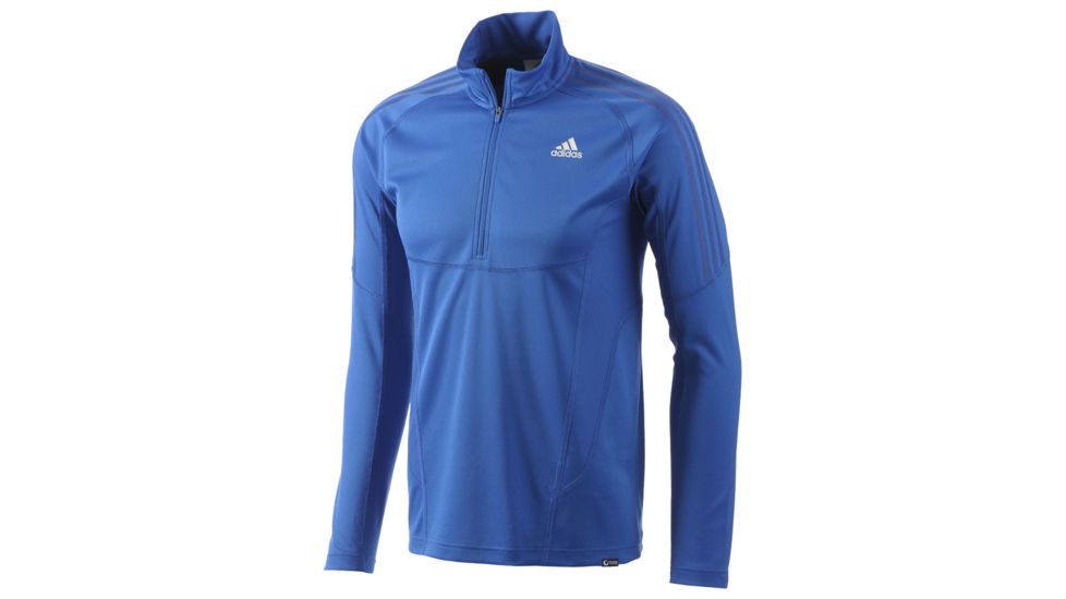 Adidas Terrex Swift Long Sleeve 1/2 Zip Tee - Men's-Blue Beauty-Small