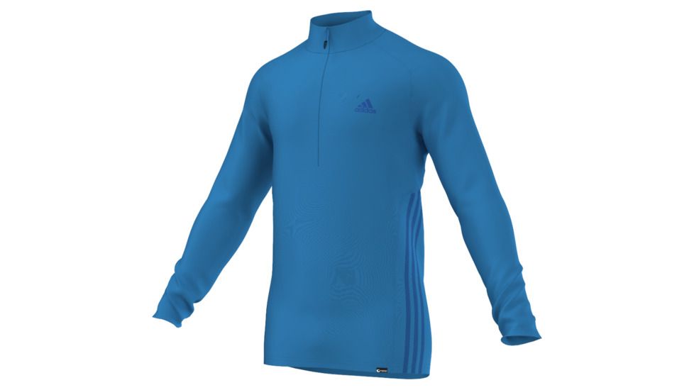 Adidas Terrex Swift Long Sleeve Half Zip - Men's-Solar Blue-Small