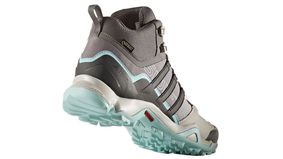 Adidas Terrex Swift R Mid GTX Hiking Boot - Womens, Grey Two/Utility Black/Clear Aqua, 6 BZ0593-6