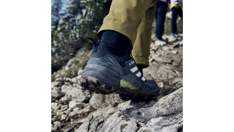 Adidas Terrex Swift R3 GTX Shoes - Men's, Core Black/Grey One/Solar Yellow, 9, FW2770-001-9