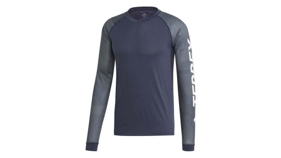 Adidas Terrex Trailcross Long Sleeve Tee - Mens, Legend Ink/Black, DX1288-DEMO