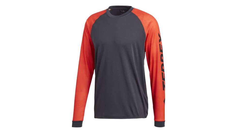 Adidas Terrex Trailcross Men's Long Sleeve Top, Hi-Res Red/Carbon, 2XL, CG2503-2XL