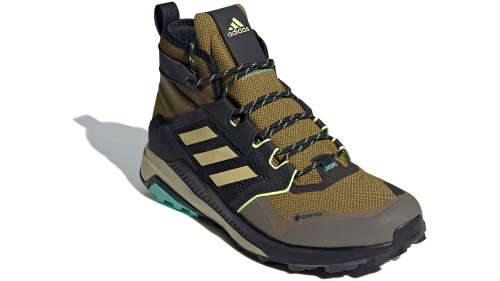 Adidas Terrex Trailmaker Mid GTX Shoes - Men's, Wild Moss/Halo Gold/Hi-Res Yellow, 12, FZ2511-315-12