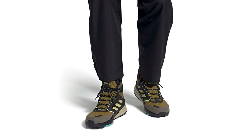 Adidas Terrex Trailmaker Mid GTX Shoes - Men's, Wild Moss/Halo Gold/Hi-Res Yellow, 12, FZ2511-315-12