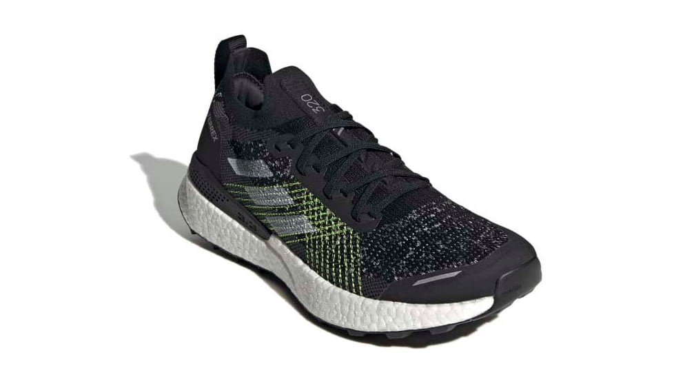 Adidas Terrex Two Ultra Primeblue Trail Running Shoes - Men's, Core Black/Ftwr White/Solar Yellow, 11, H69066-11