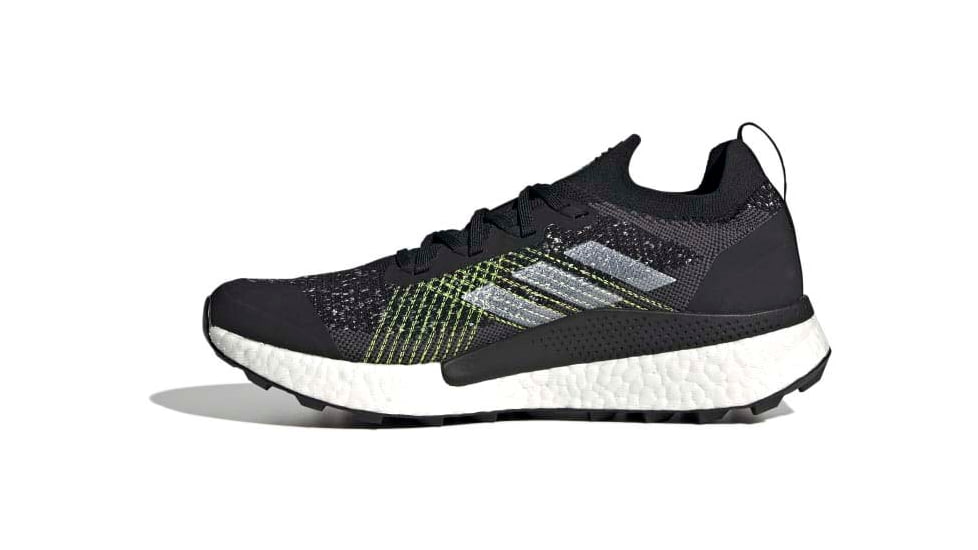 Adidas Terrex Two Ultra Primeblue Trail Running Shoes - Men's, Core Black/Ftwr White/Solar Yellow, 11, H69066-11