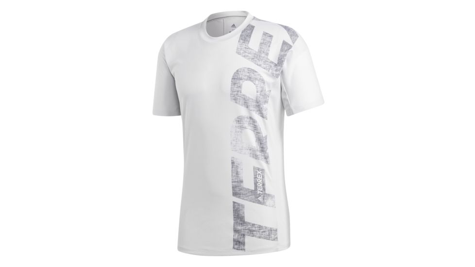 Adidas Terrex Trail Cross Men's Short Sleeve Tee Shirt, Grey One, 2XL, CF4724-2XL