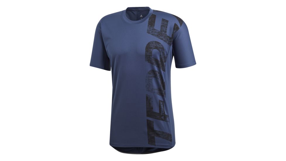 Adidas Terrex Trail Cross Men's Short Sleeve Tee Shirt, Noble Indigo, Extra Large, CG2480-XL