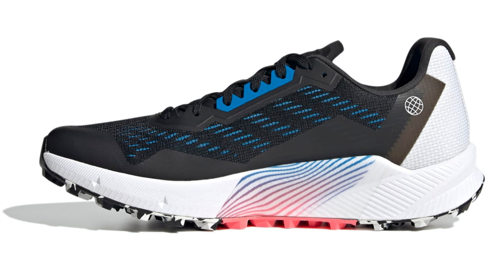 Adidas Terrex Agravic Flow 2 Trail Running Shoes - Mens, Core Black/Blue Rush/Turbo, 10.5, GZ8888-10-5