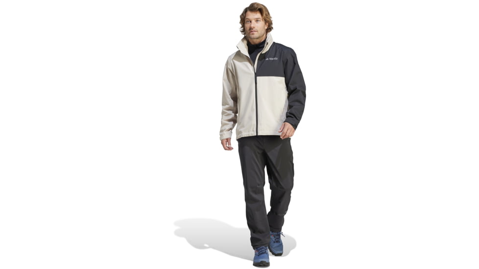 Adidas Terrex Multi Rain Rdy Two-Layer Rain Jacket - Mens, Wonder Beige/Black, Medium, IP3837-M