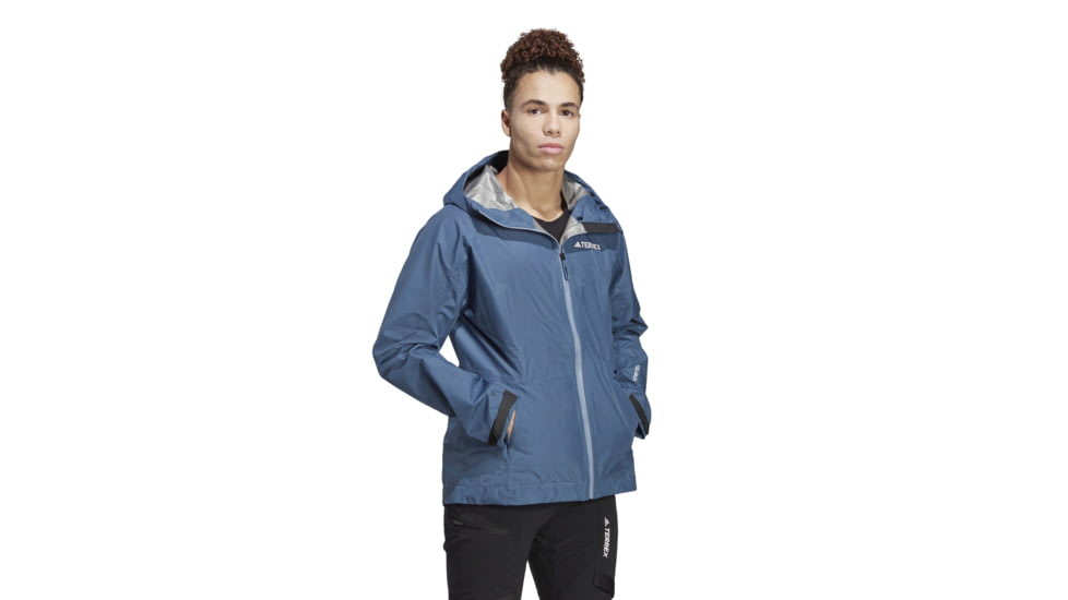 Adidas Terrex Xperior Gore Tex Paclite Rain Jacket - Mens, Wonder Steel, Large, HN2908-L