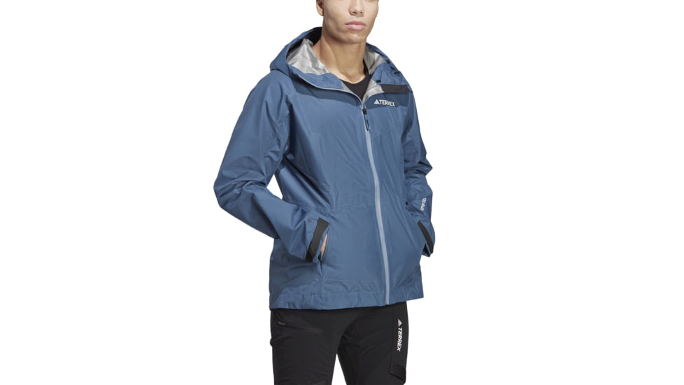Adidas Terrex Xperior Gore Tex Paclite Rain Jacket - Mens, Wonder Steel, Large, HN2908-L