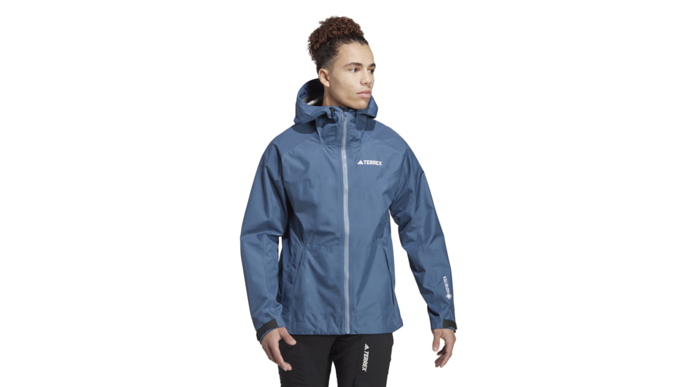 Adidas Terrex Xperior Gore Tex Paclite Rain Jacket - Mens, Wonder Steel, Large, HN2908-L