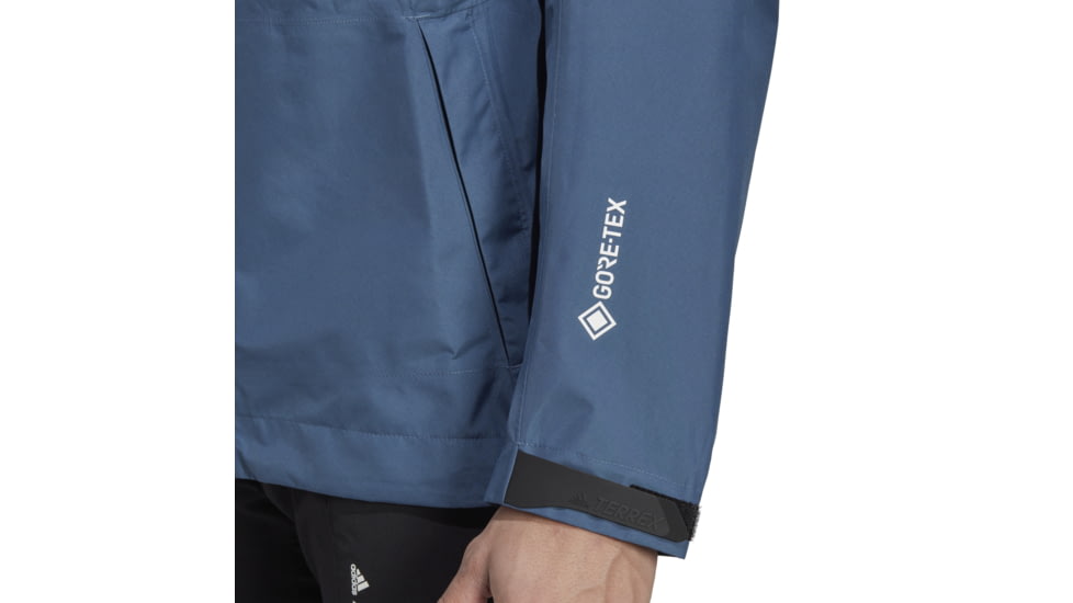Adidas Terrex Xperior Gore Tex Paclite Rain Jacket - Mens, Wonder Steel, Large, HN2908-L