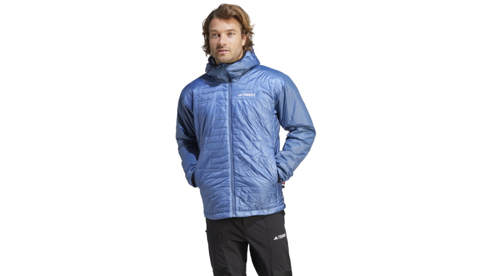 Adidas Terrex Xperior Varilite PrimaLoft Hooded Jacket - Mens, Wonder Steel, Large, IB4232-L
