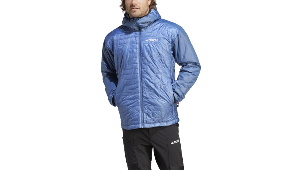 Adidas Terrex Xperior Varilite PrimaLoft Hooded Jacket - Mens, Wonder Steel, Large, IB4232-L