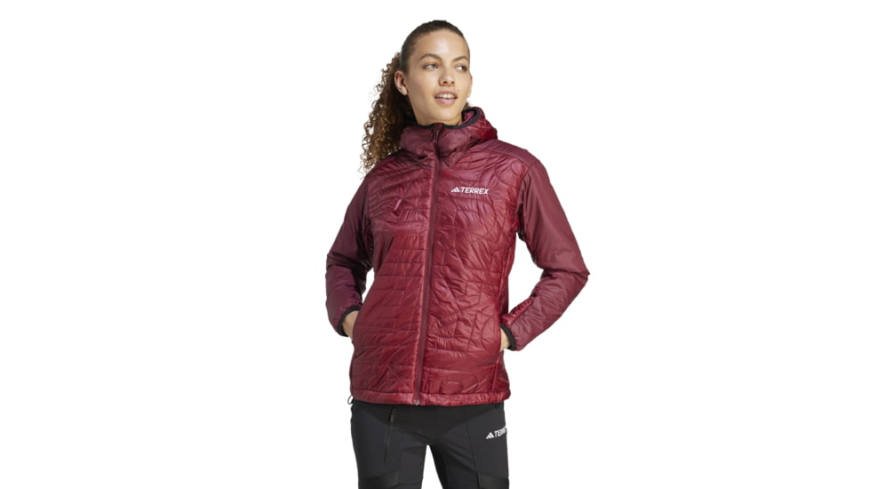 Adidas Terrex Xperior Varilite PrimaLoft Hooded Jacket - Womens, Shadow Red, Large, IB4182-L
