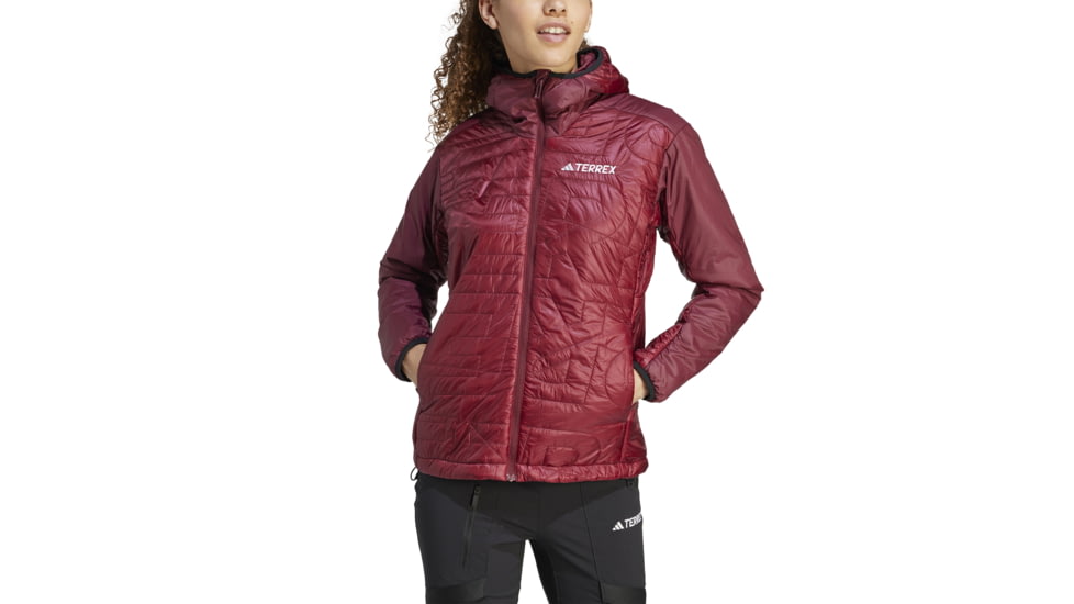 Adidas Terrex Xperior Varilite PrimaLoft Hooded Jacket - Womens, Shadow Red, Large, IB4182-L
