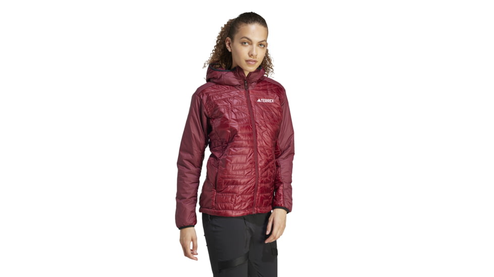 Adidas Terrex Xperior Varilite PrimaLoft Hooded Jacket - Womens, Shadow Red, Large, IB4182-L