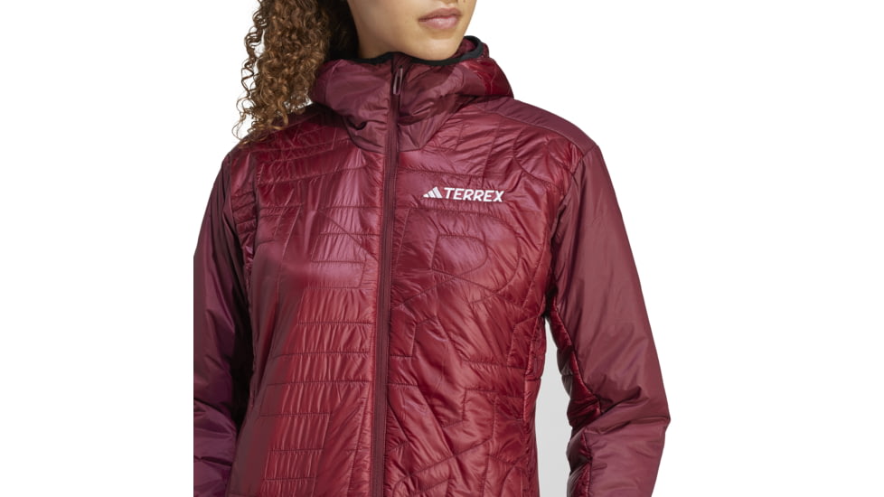 Adidas Terrex Xperior Varilite PrimaLoft Hooded Jacket - Womens, Shadow Red, Large, IB4182-L