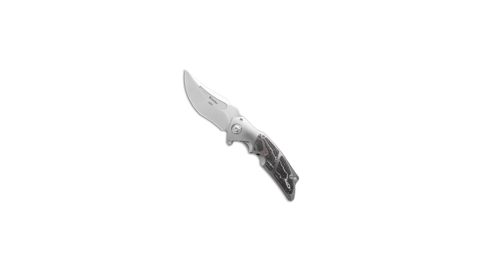 Adv Tactical ADV Tactical Brawler Frame Lock Knife Copper Carbon Titanium 4" Satin, Gray/Black, Bohler M390, adult, BHQ-227523