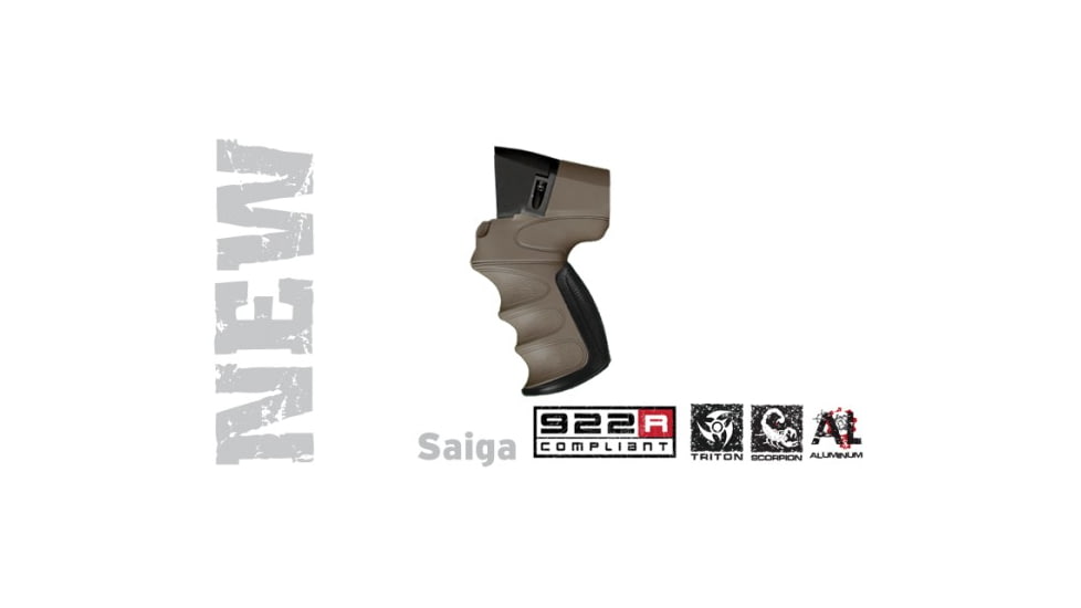 ATI Outdoors Saiga Talon Tactical Shotgun Rear Pistol Grip Desert Tan w/ Scorpion Recoil Pistol Grip A5202354