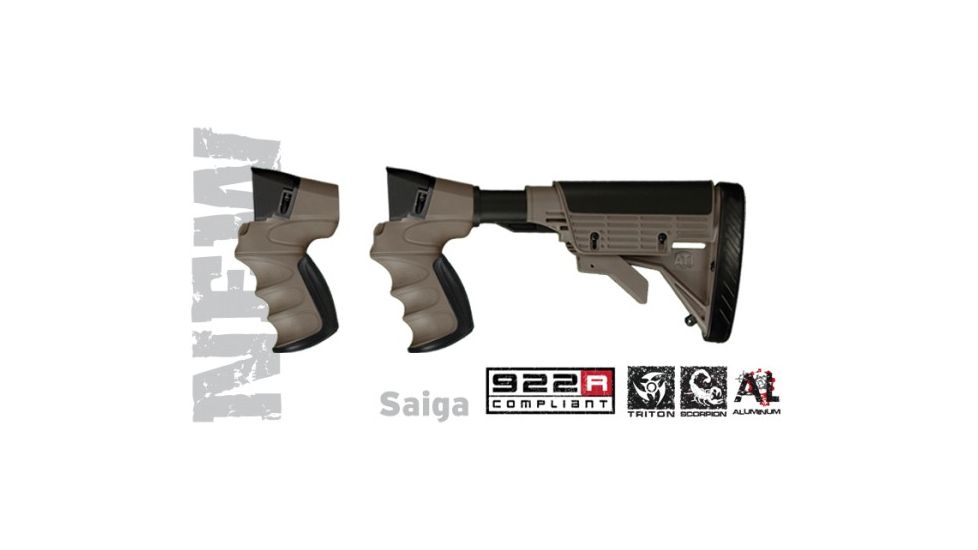 ATI Outdoors Saiga Talon Tactical Stock System Desert Tan w/ Scorpion Recoil System A1201198