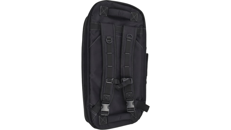 Frame 36in Rifle Case w/ Backpack Strap, TSA Lock, 600D Poly PVC, Black/Gray