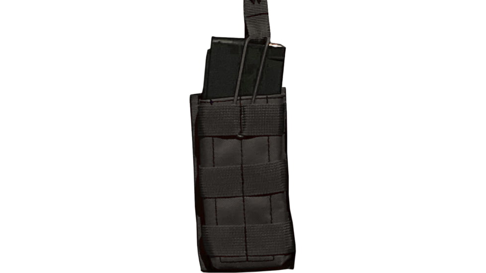 Advance Warrior Solutions Open Top Single Mag Pouch for AR15, AR10, AK47, Black, AROTSMP-BL
