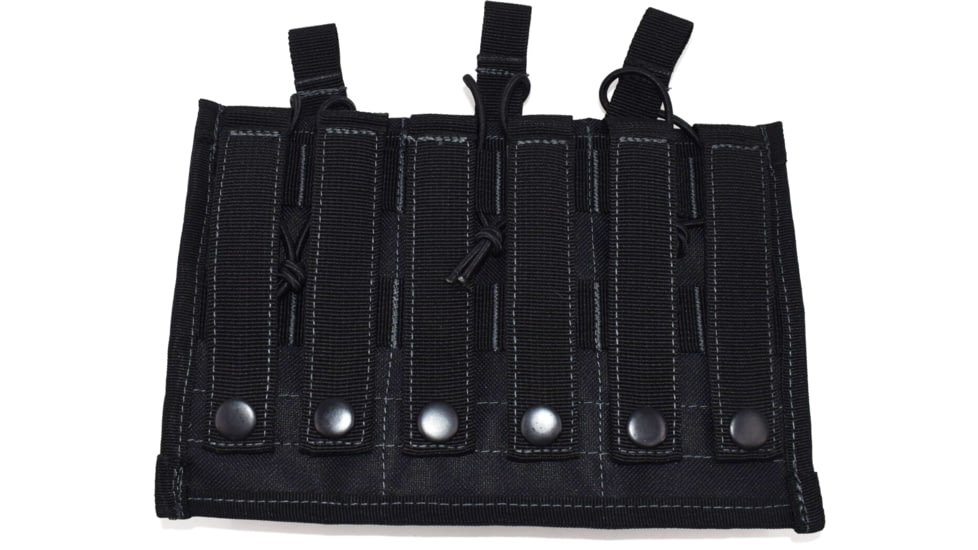 Advance Warrior Solutions Open Top Triple Mag Pouch for AR15, AR10, AK47, Black, AROTTMP-BL