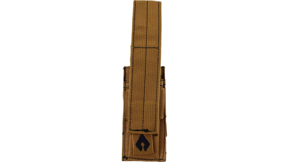Advance Warrior Solutions Pistol Single Mag Pouch, 600D Poly PVC, Tan, PSMP-TN